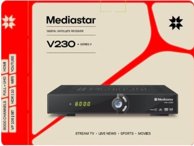 گیرنده دیجیتال مدیا استار مدل ms v230 با ریموت کنترل جدید
